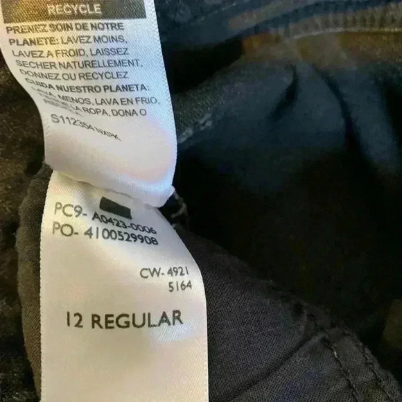 Levi’s Denizen Boys Size 12 Regular Black Distressed Thrashed Taper Jeans - Picture 7 of 7